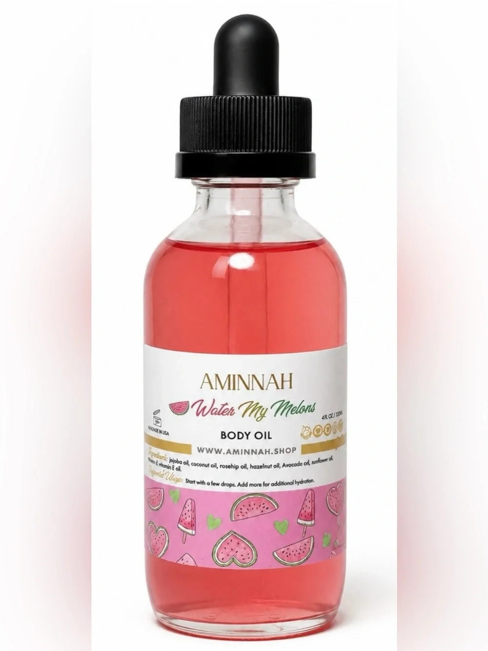Aminnah Water My Melons Body Oil Full Size NEW